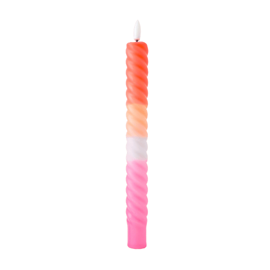 LED Swirl Candle Multicolor - 1 piece