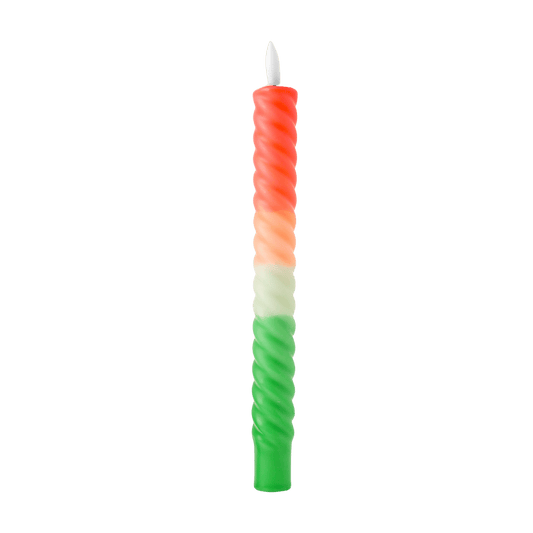 LED Swirl Candle Tangerine - 1 piece