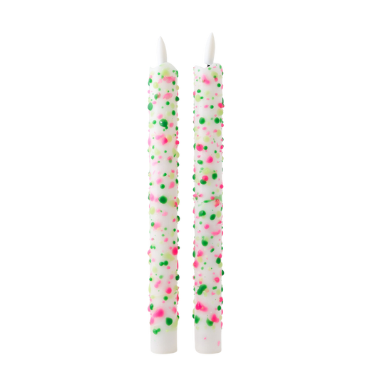 LED Pillar Kaars Floral Sparks - 1 stuk