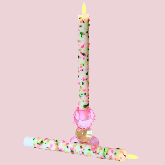 LED Pillar Kaars Floral Sparks - 1 stuks