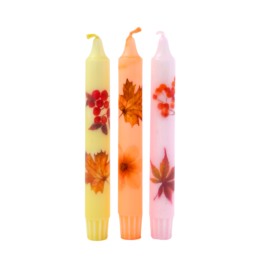 Diner Kaars Wildflowers - 3 stuks