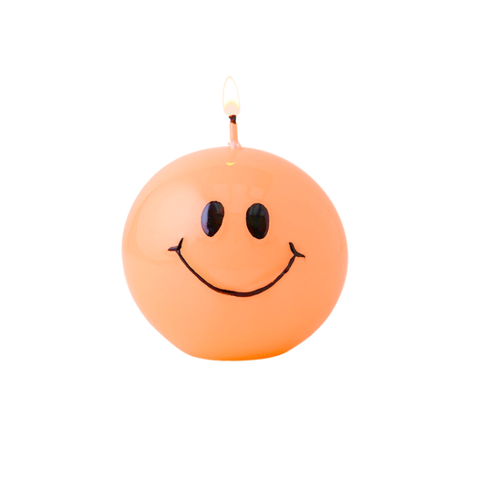 Smiley Candle Hot Orange