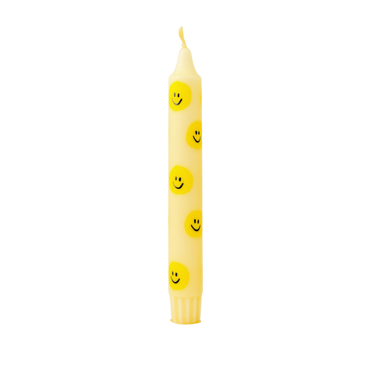 Dinner Candle Smiley Yellow - 1 piece