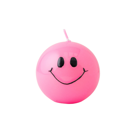 Smiley Candle Pink