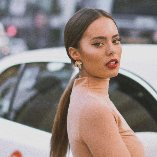 Rode Linnen Oorbellen