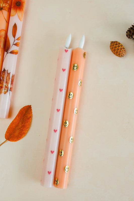 LED Pillar Happy Orange RC - Set van 2