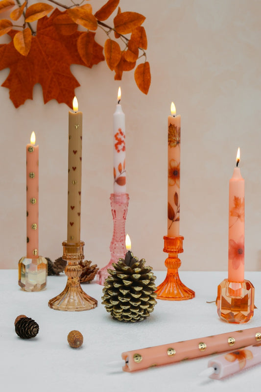 Diner Kaars Wildflowers - 3 stuks