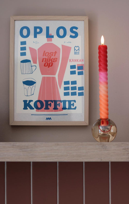 LEVERBAAR 14-12 LED Swirl Kaars Red Orange - 1 stuks