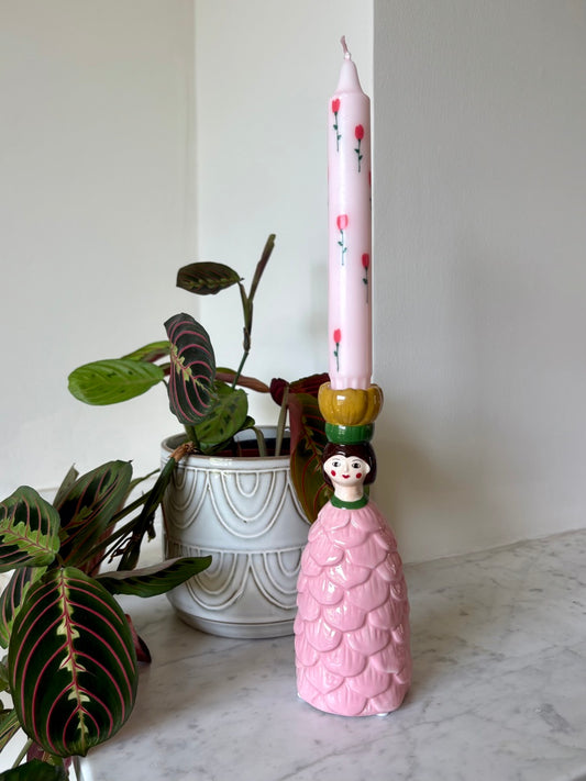 Kandelaar Flower Girl Pink