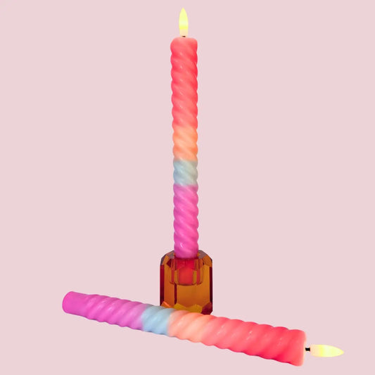 LED Swirl Kaars Multicolor - 1 stuks