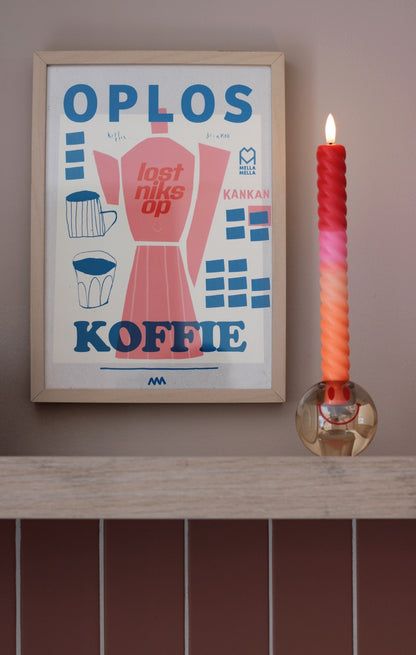 LED Swirl Candle Red Orange - 1 piece
