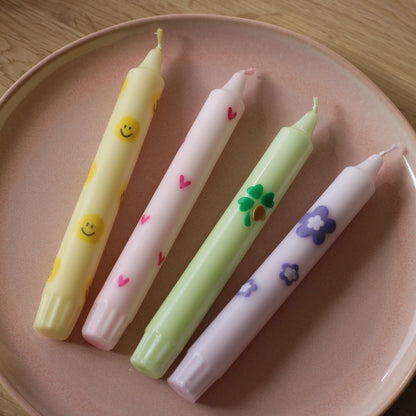 Dinner Candle Smiley Yellow - 1 piece