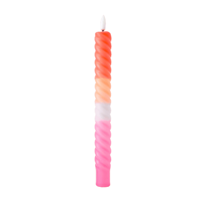 LED Swirl Candle Multicolor - 1 piece
