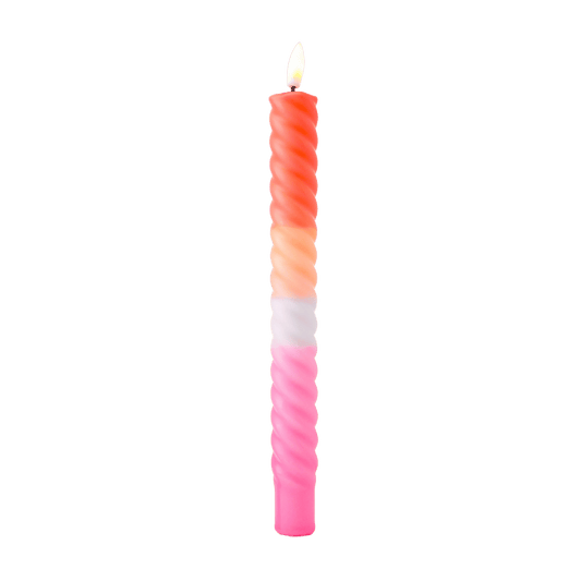LED Swirl Candle Multicolor - 1 piece