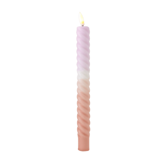 LED Swirl Candle Lilac Sand - 1 piece