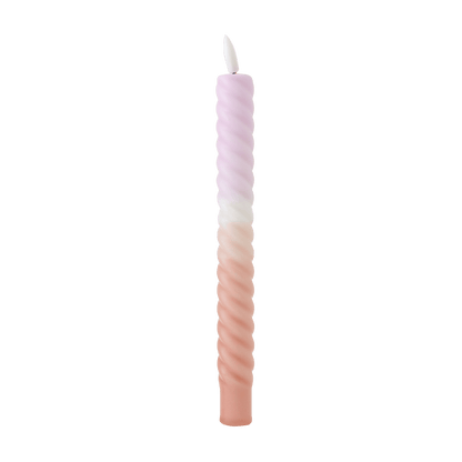 LED Swirl Candle Lilac Sand - 1 piece