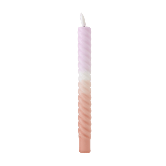 LED Swirl Candle Lilac Sand - 1 piece