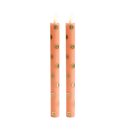 LED Pillar Happy Orange RC -  Set van 2