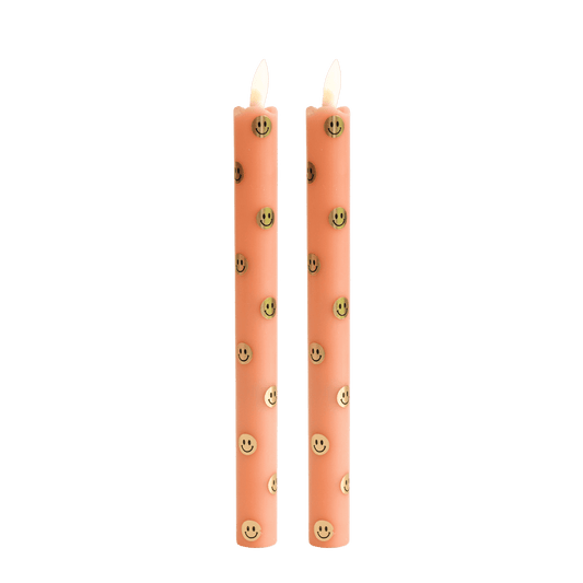 LED Pillar Happy Orange RC -  Set van 2