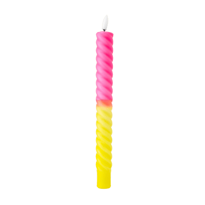 LED Swirl Candle Neon Bloom - 1 piece