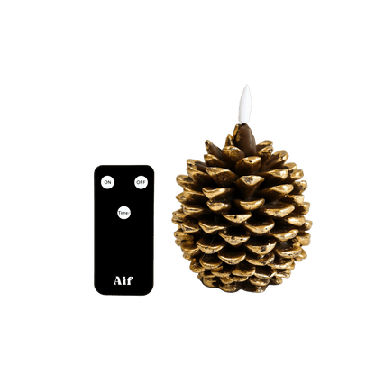 LED Wax Pinecone Candle RC – Incl. Remote Control