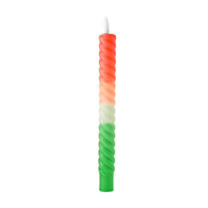 LED Swirl Candle Tangerine - 1 piece