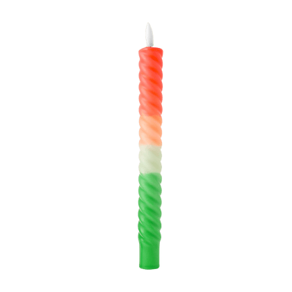 LED Swirl Candle Tangerine RC - 1 piece
