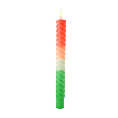 LED Swirl Candle Tangerine - 1 piece