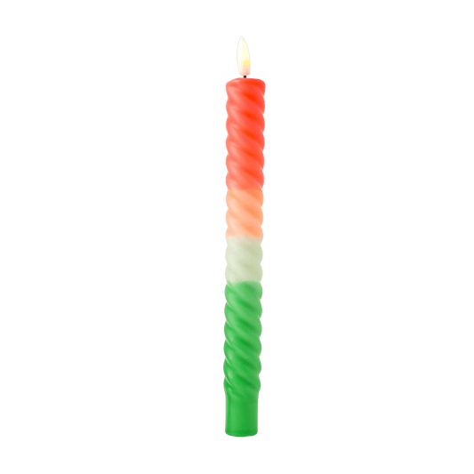 LED Swirl Candle Tangerine - 1 piece