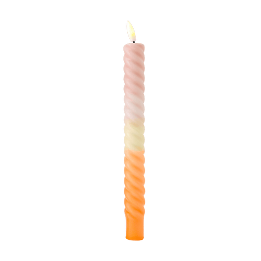 LED Swirl Candle Dusty Orange - 1 piece