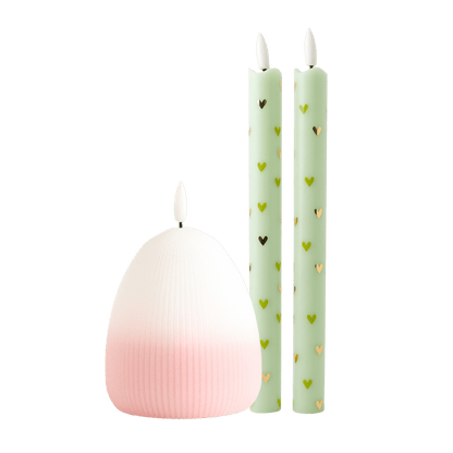 LED Candle Set - Spring Green