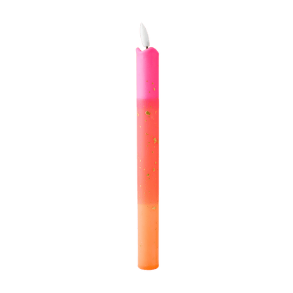 LED Pillar Candle Gold Orange - 1 piece