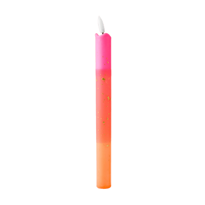 LED-Stumpenkerze Gold Orange FB - 1 Stück