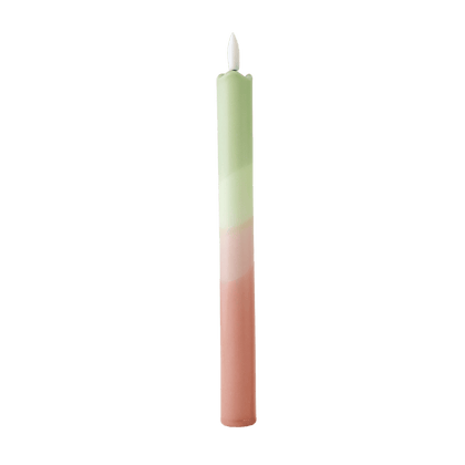LED Pillar Kaars Grijs Groen RC - 1 stuk