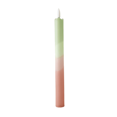LED Pillar Kaars Grijs Groen RC - 1 stuk