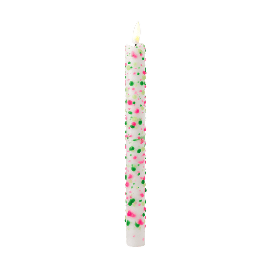 LED Pillar Kaars Floral Sparks - 1 stuk