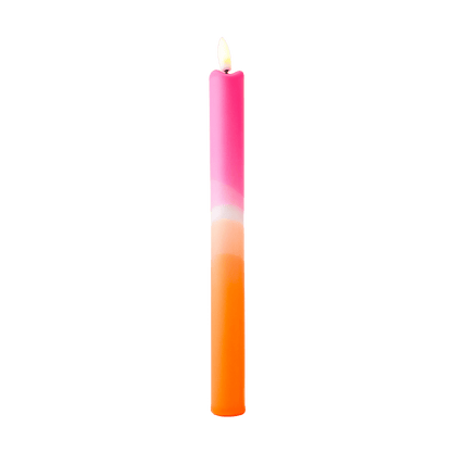 LED Pillar Candle Pink Orange - 1 piece