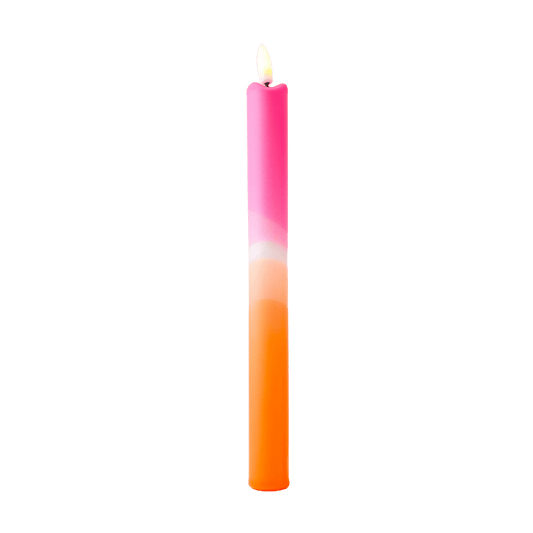 LED Pillar Candle Pink Orange - 1 piece