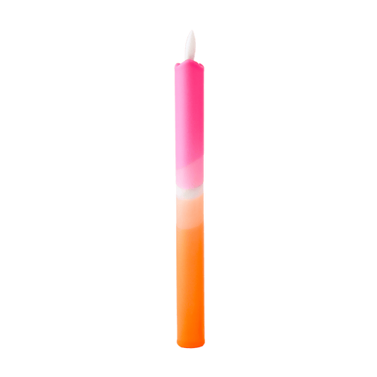 LED Pillar Candle Pink Orange - 1 piece
