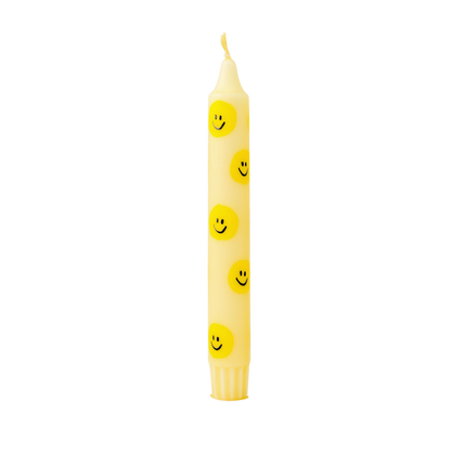 Dinner Candle Smiley Yellow - 1 piece