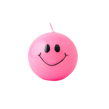 Smiley Candle Pink