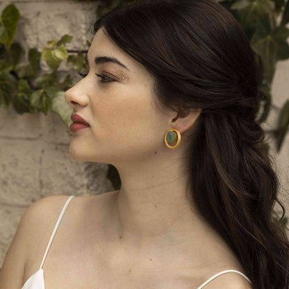 Eileen Amazonite Earrings Sea Green