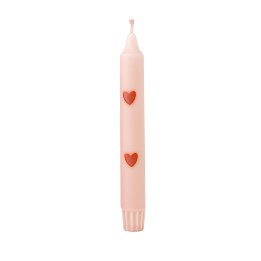 Duo Hearts Sand Dinner Candle - 1 piece