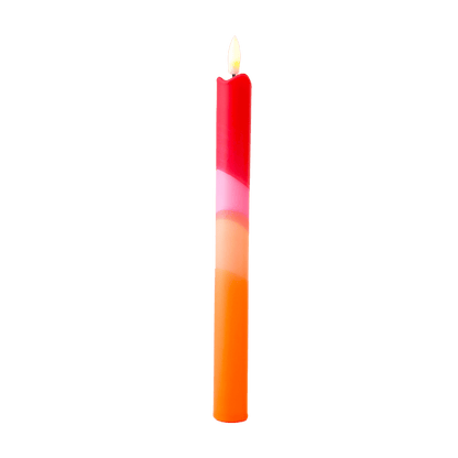 LED Pillar Candle Red Orange - 1 piece