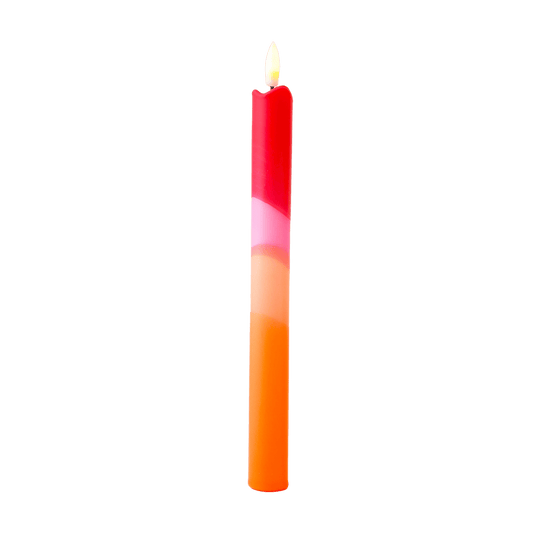 LED Pillar Candle Red Orange - 1 piece