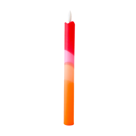 LED Pillar Candle Red Orange - 1 piece