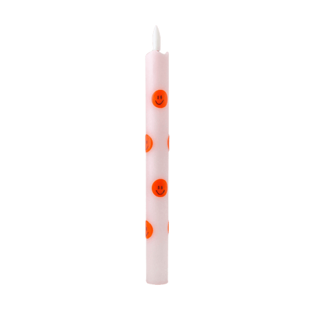 LED Pillar Kaars Oranje Smiles RC - 1 stuk
