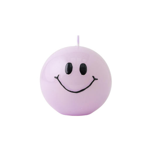 Smiley Candle Lilac