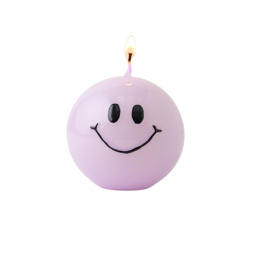 Smiley Candle Lilac