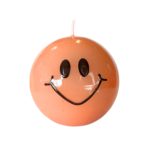 Smiley Kaars – 7,5 cm - Oranje
